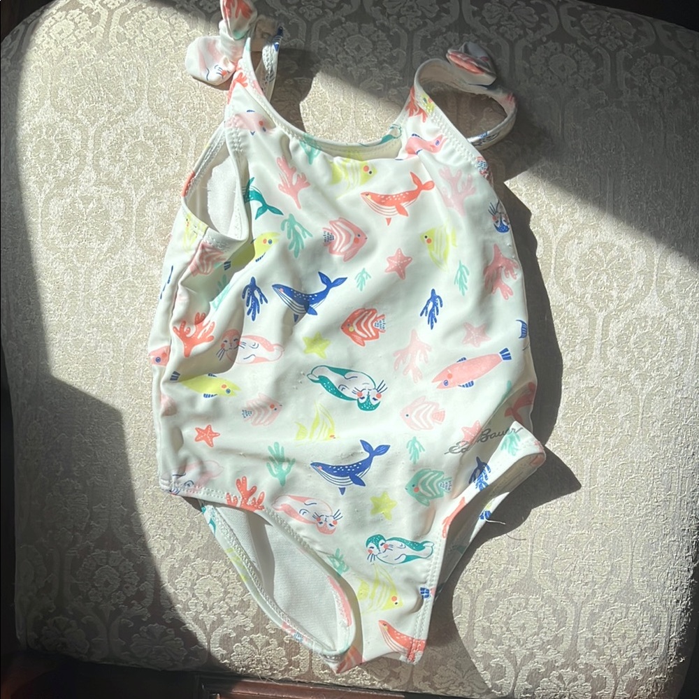Colorful Sea Life Print Swimsuit